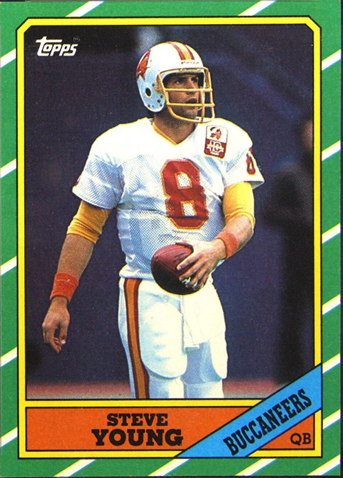 1986 Topps #374 Steve Young Rookie Card Front